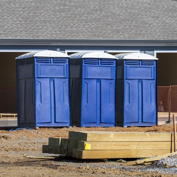 how can i report damages or issues with the porta potties during my rental period in Glastonbury Center